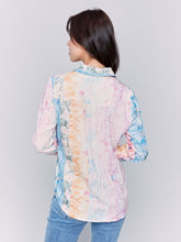 Load image into Gallery viewer, Charlie B Wallpaper Multi Printed Viscose Long Sleeve Button-Up Blouse
