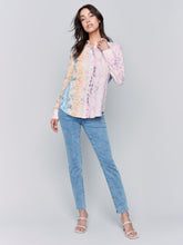 Load image into Gallery viewer, Charlie B Wallpaper Multi Printed Viscose Long Sleeve Button-Up Blouse
