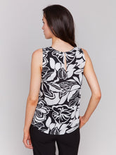 Load image into Gallery viewer, Charlie B Botanical  Printed Sleeveless Crew Neck Popover Viscose Top
