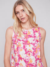 Load image into Gallery viewer, Charlie B Sherbet Multi-Colour Printed Sleeveless Linen Top

