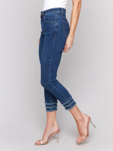 Load image into Gallery viewer, Charlie B Indigo Slim Fit Ankle Jeans with Frayed Detail Hem
