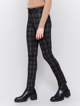 Load image into Gallery viewer, Charlie B Reversible PDR Plaid Print Pull-On Pant in Truffle
