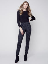 Load image into Gallery viewer, Charlie B Reversible PDR Plaid Print Pull-On Pant in Charcoal
