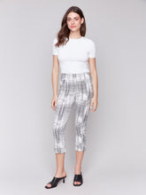 Load image into Gallery viewer, Charlie B Pepper Printed Stretch Pull-On Capri Pant With Folded Cuff
