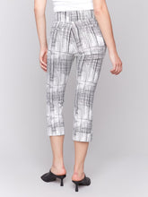 Load image into Gallery viewer, Charlie B Pepper Printed Stretch Pull-On Capri Pant With Folded Cuff
