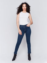 Load image into Gallery viewer, Charlie B Cuffed Hem Slim Leg Five Pocket Jeans
