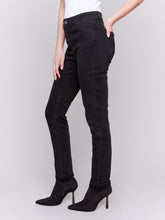 Load image into Gallery viewer, Charlie B Cuffed Hem Slim Leg Five Pocket Jeans
