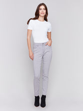 Load image into Gallery viewer, Charlie B Stretch Denim 5 Pocket Soft Skinny Leg Jean in Soft Grey
