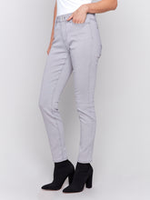 Load image into Gallery viewer, Charlie B Stretch Denim 5 Pocket Soft Skinny Leg Jean in Soft Grey
