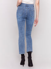 Load image into Gallery viewer, Charlie B Medium Blue Bootleg Stretch Denim 5-Pockets Pant
