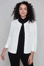 Load image into Gallery viewer, Carre Noir 3/4 Sleeve Open Knit Cardigan
