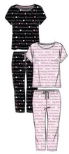Load image into Gallery viewer, Charmour Two Piece Peached Jersey Capri Set with Crew Neck T-Shirt
