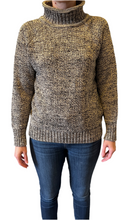 Load image into Gallery viewer, Cotton Country By Parkhurst Black Camel Austen Roll Neck Pullover Sweater
