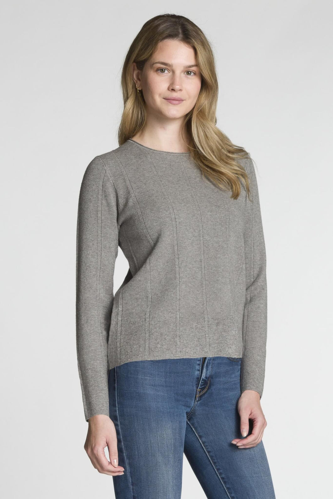 DKR & Co Long Sleeve Crew Neck Taupe Sweater