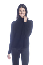 Load image into Gallery viewer, DKR &amp; Co Blue Long Sleeve Ribbed Turtle Neck Sweater with Front Centre Seam
