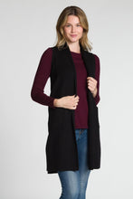 Load image into Gallery viewer, DKR &amp; Co Long Sleeveless Vest with Side Slits &amp; Patch Pockets
