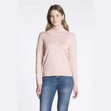 Load image into Gallery viewer, DKR &amp; Co Long Sleeve Turtleneck Sweater with Side Slits on Blush or Blue - Wool Blend
