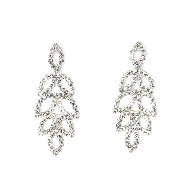 Evershine Clear Crystal Cutout Dangle Earrings
