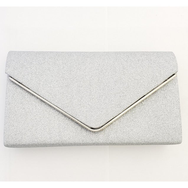 Evershine Clutch in Silver, Black, or Champagne