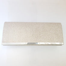Load image into Gallery viewer, Evershine Sparkle Clutch with Metal Bar Detail in Silver, Black or Champagne
