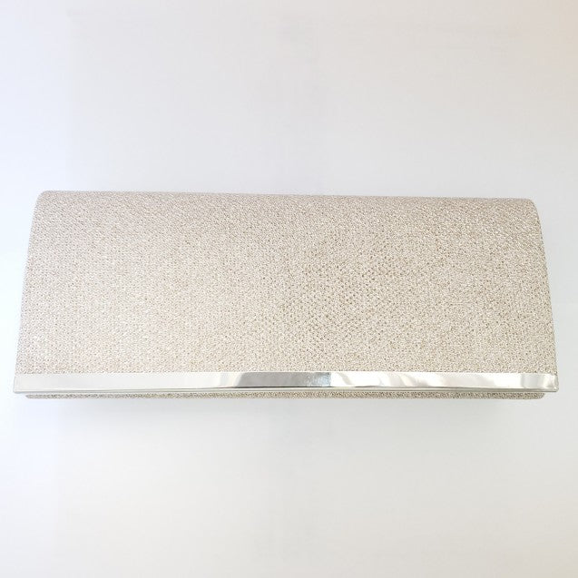 Evershine Sparkle Clutch with Metal Bar Detail in Silver, Black or Champagne