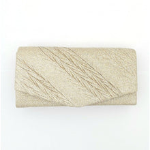 Load image into Gallery viewer, Evershine Textured Clutch in Gold, Silver or Black
