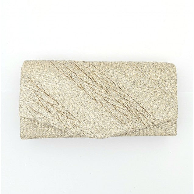 Evershine Textured Clutch in Gold, Silver or Black