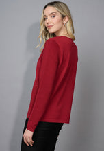Load image into Gallery viewer, Picadilly Sangria Textured Pullover Sweater
