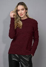 Load image into Gallery viewer, Picadilly Funnel Neck Textured Top
