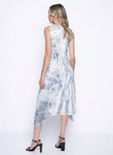 Load image into Gallery viewer, Picadilly Multi Print Round Neck Sleeveless Dress in Denim or Avocado
