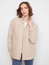 Load image into Gallery viewer, Bouclé Zip Up Jacket
