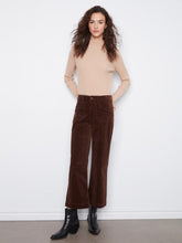 Load image into Gallery viewer, Cropped Wide Leg Stretch Corduroy Pants
