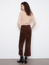 Load image into Gallery viewer, Cropped Wide Leg Stretch Corduroy Pants
