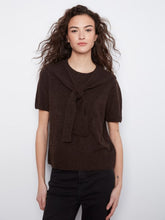 Load image into Gallery viewer, Short Sleeve Sweater With Sleeve Detail
