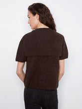 Load image into Gallery viewer, Short Sleeve Sweater With Sleeve Detail
