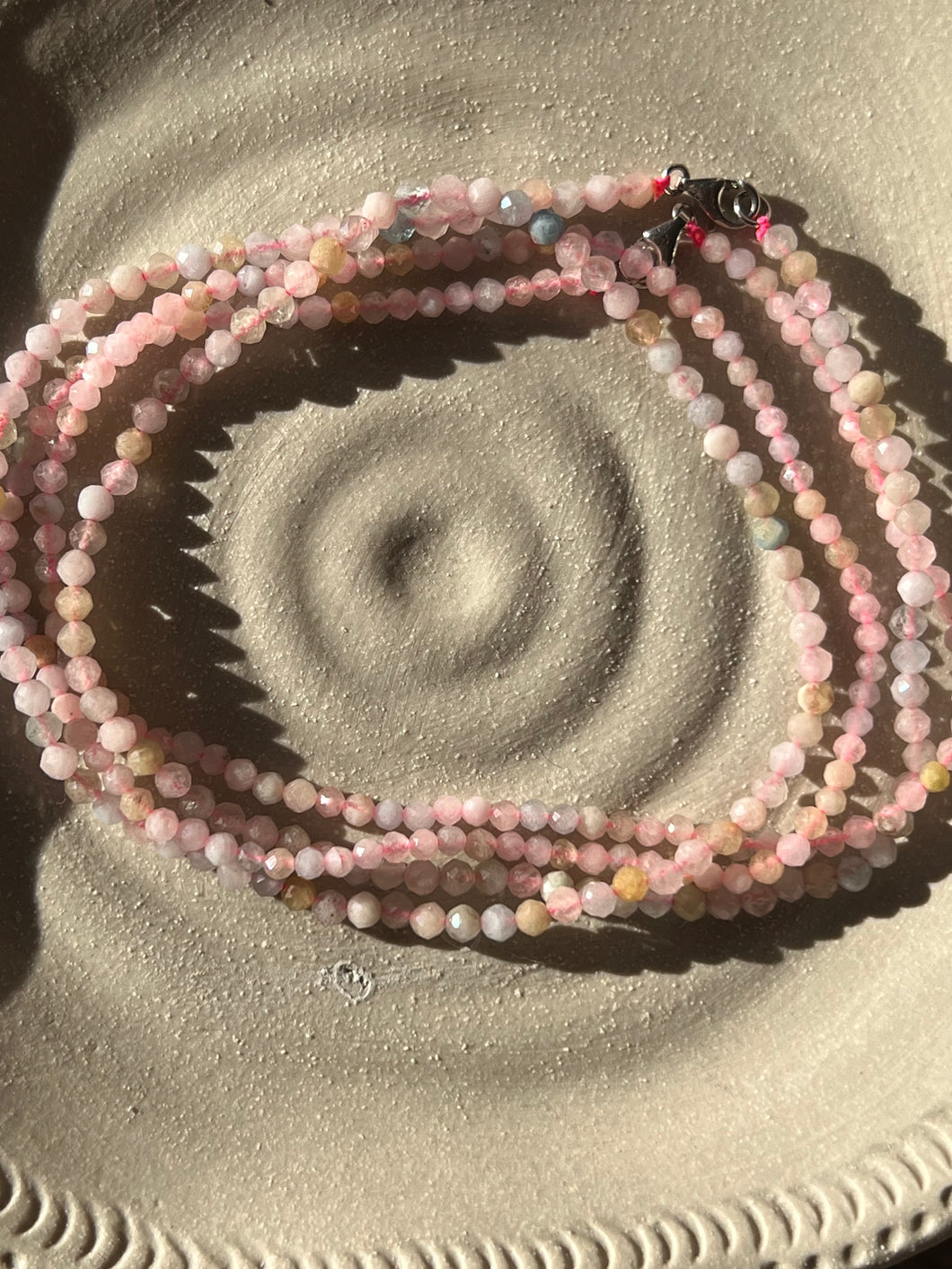 The Petite Pink Morganite Necklace — 3mm