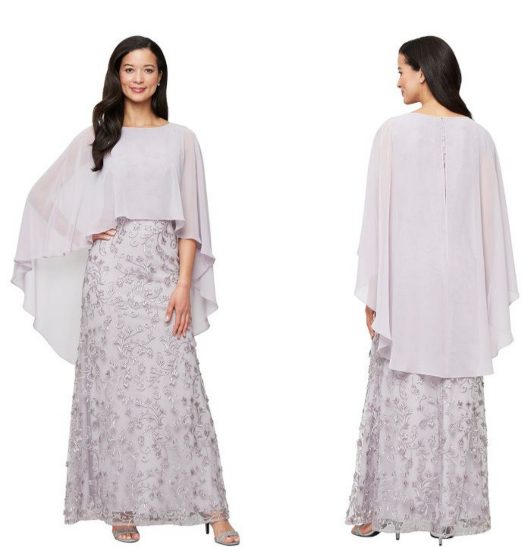 SLNY Lavender Gown with Cape