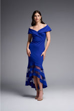Load image into Gallery viewer, Joseph Ribkoff Scuba Crepe Trumpet Dress in Black or Royal Sapphire
