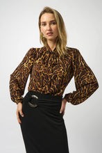 Load image into Gallery viewer, Joseph Ribkoff Recycled Georgette Animal Print Straight Top
