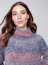Load image into Gallery viewer, Charlie B Multi-Colour Mock Neck Raglan Sleeve Pullover Sweater
