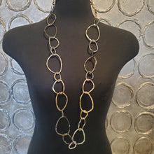 Load image into Gallery viewer, Fashion Jewelry Multi Oval Tri-Tone Necklace with Silver Earrings
