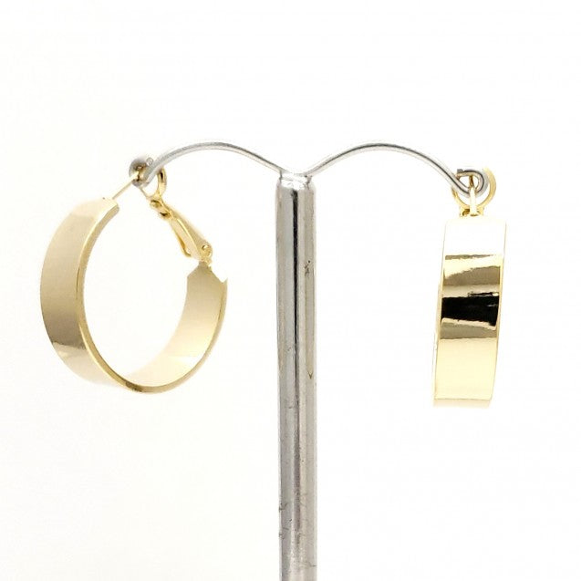 Evershine Wide Band Hoop Earrings in Silver, Gold