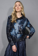 Load image into Gallery viewer, Picadilly Blue Multi Cowl Neck Top
