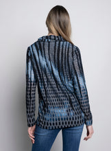 Load image into Gallery viewer, Picadilly Blue Multi Long Sleeve Cowl Neck Top
