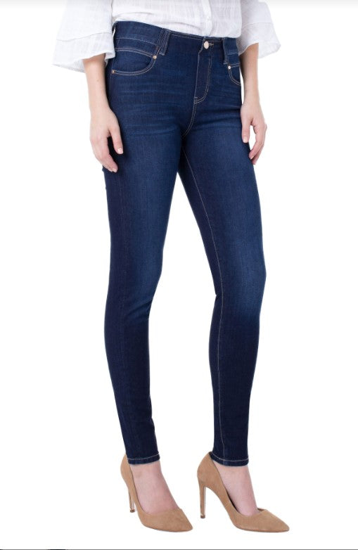 Liverpool Payette Dark Gia Glider Ankle Skinny Pull On Eco Mid-Rise Jeans