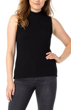 Load image into Gallery viewer, Liverpool Mock Neck Sleeveless Ribbed Tee
