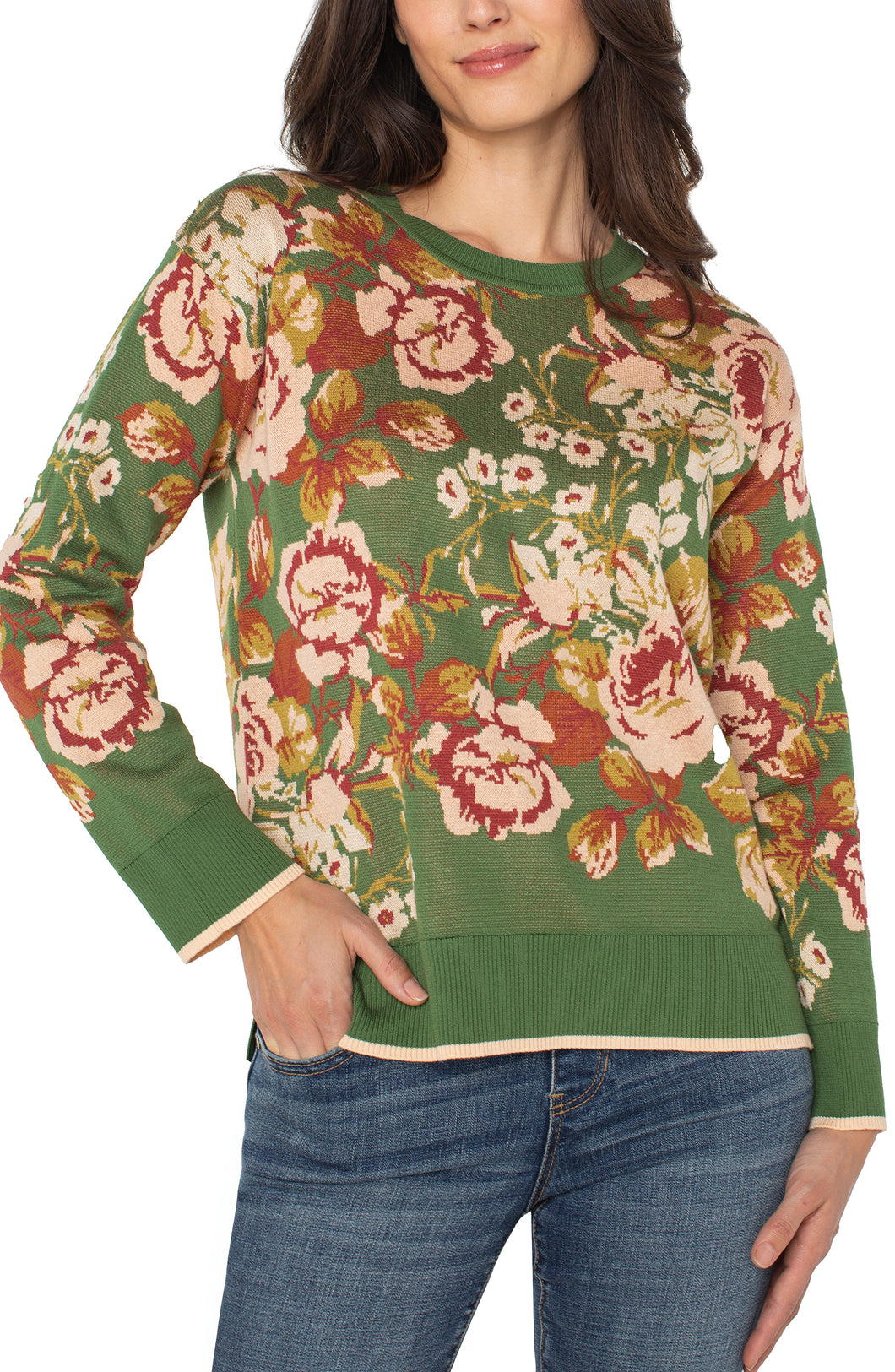 Liverpool Floral Print Sweater