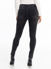 Load image into Gallery viewer, Lois Erika Ankle High Waist Skinny Leg Stretch Black Denim Jeans
