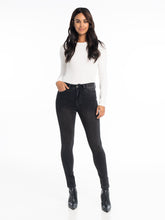 Load image into Gallery viewer, Lois Erika Ankle High Waist Skinny Leg Stretch Black Denim Jeans
