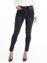 Load image into Gallery viewer, Lois Erika Ankle High Waist Skinny Leg Stretch Black Denim Jeans
